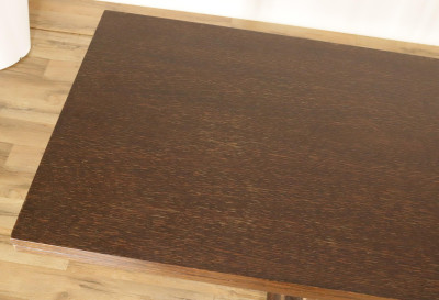 McGuire Oak Rattan Parsons Table