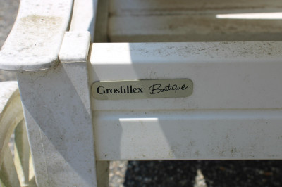 Pair Plastic Deck Chaise Lounges