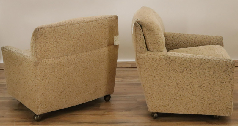 Pr Marge Carrson Upholstered Club Chairs