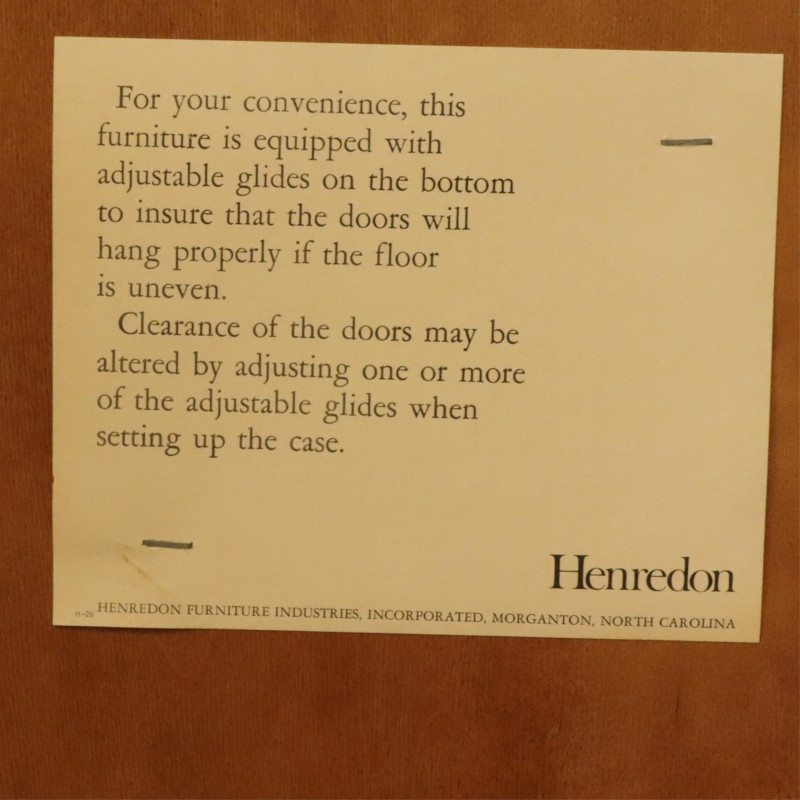 Henredon Oak Campaign Library Bookcase