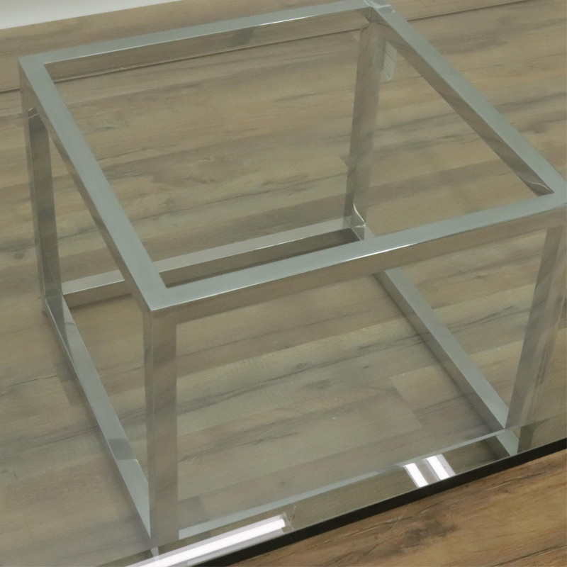 70's Chrome and Glass Coffee Table
