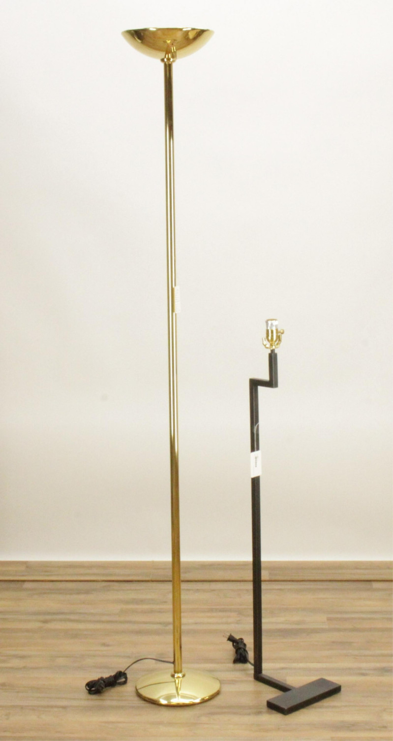 Bronze Patinated Lamp Brass Torchiere