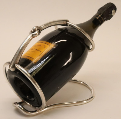 Hermes Silverplate Wine Bottle Holder