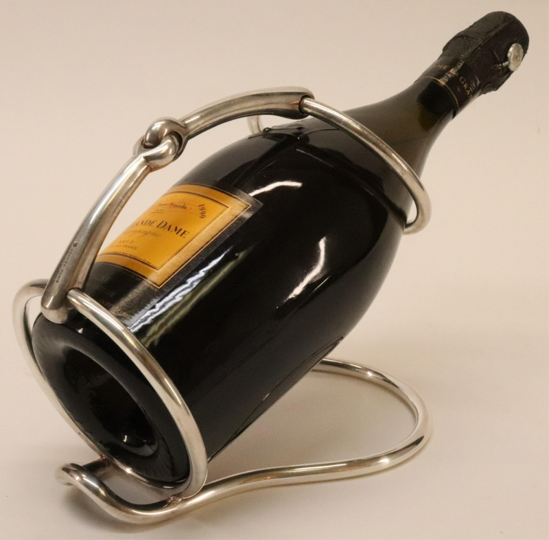 Hermes Silverplate Wine Bottle Holder