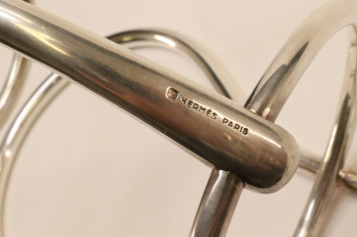 Hermes Silverplate Wine Bottle Holder