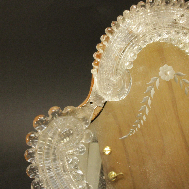 5 Cut Glass Table Articles Murano Mirror