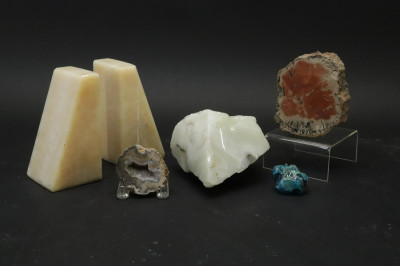 Large Collection of Shells Stones with Basket