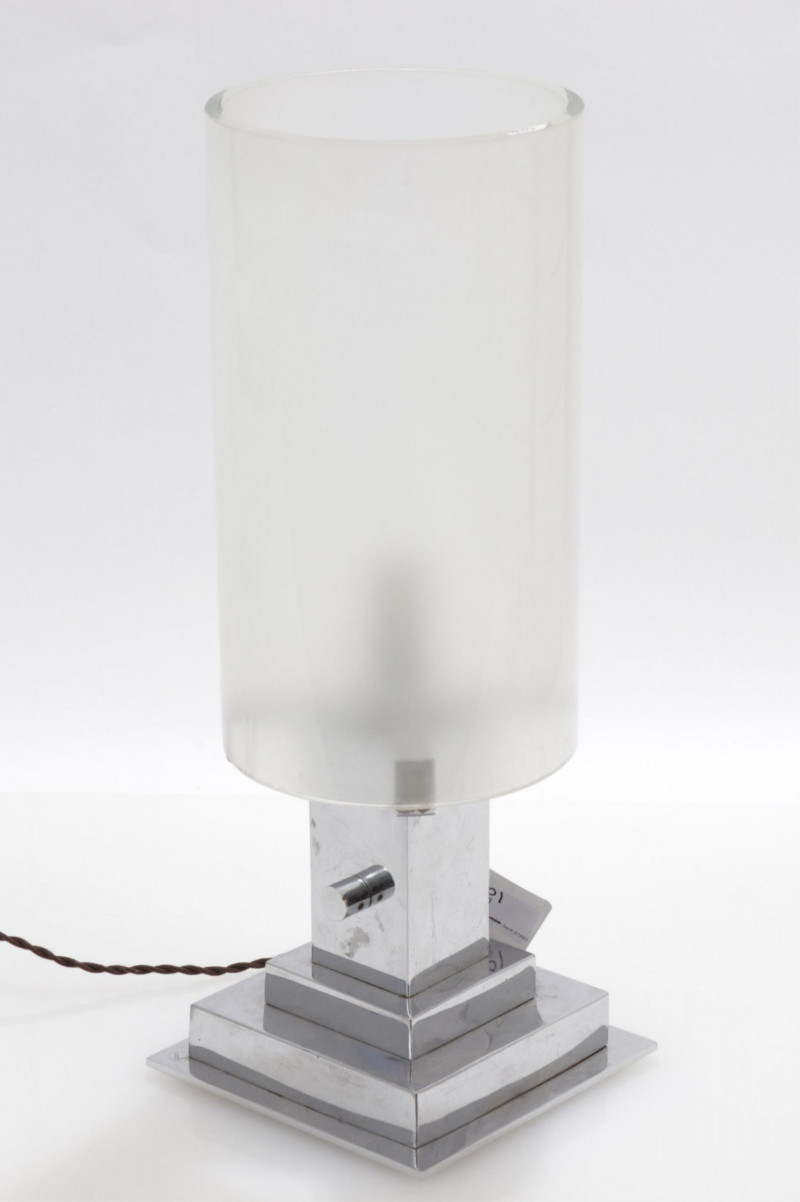 Boris Lacroix Chrome Table Lamp c 1930