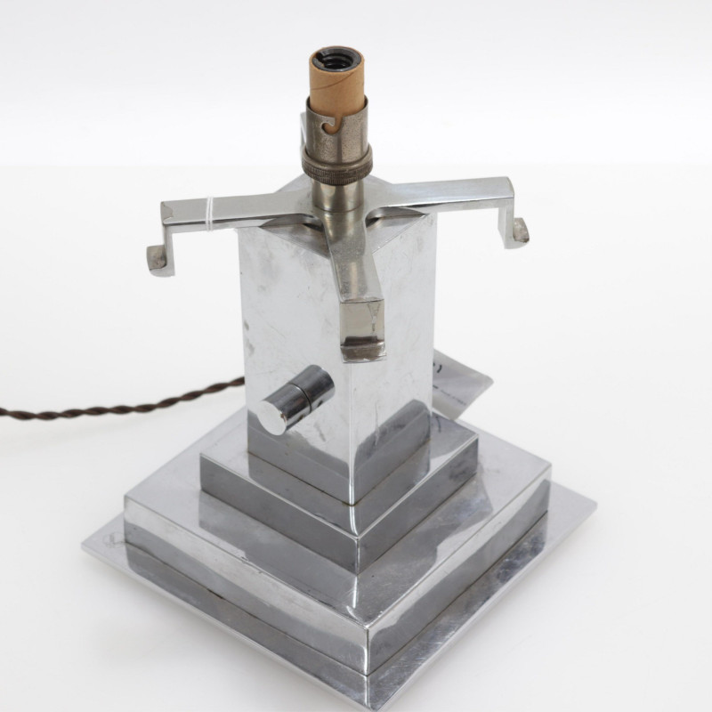 Boris Lacroix Chrome Table Lamp c 1930