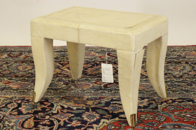 Modern Shagreen Veneered Side Table