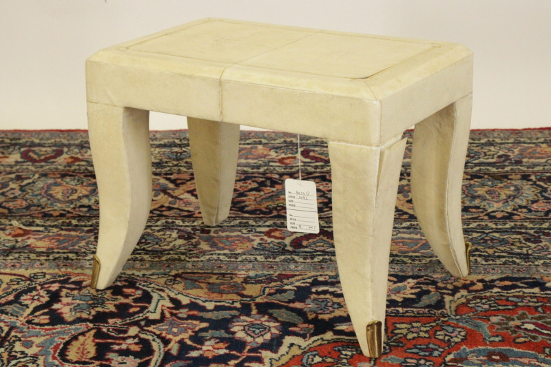 Modern Shagreen Veneered Side Table