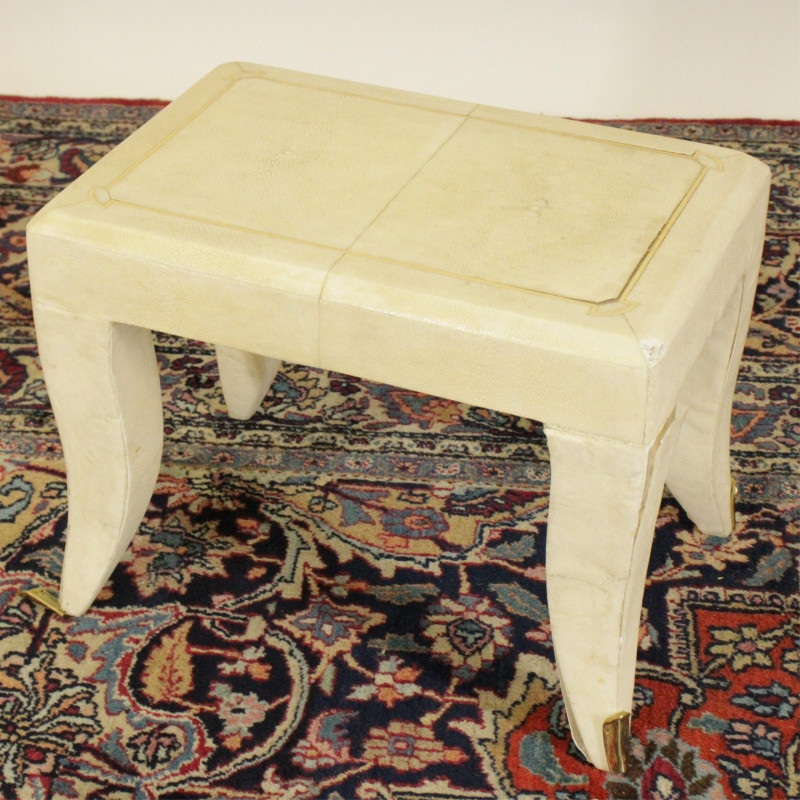 Modern Shagreen Veneered Side Table