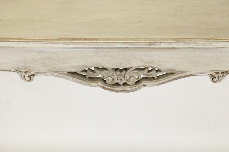 Rococo Style Wood Carved Console Table
