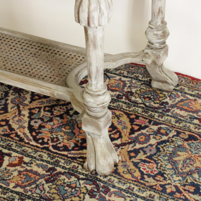 Rococo Style Wood Carved Console Table