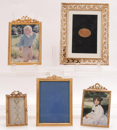 13 Brass/Bronze Gilt Photo Frames