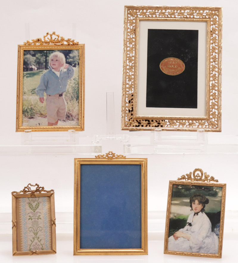 13 Brass/Bronze Gilt Photo Frames