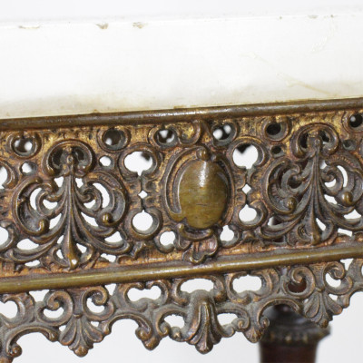 Victorian Brass Walnut Pedestal 19th C