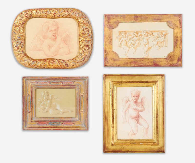 Artist Unknown - Group of Four Cherub Drawings