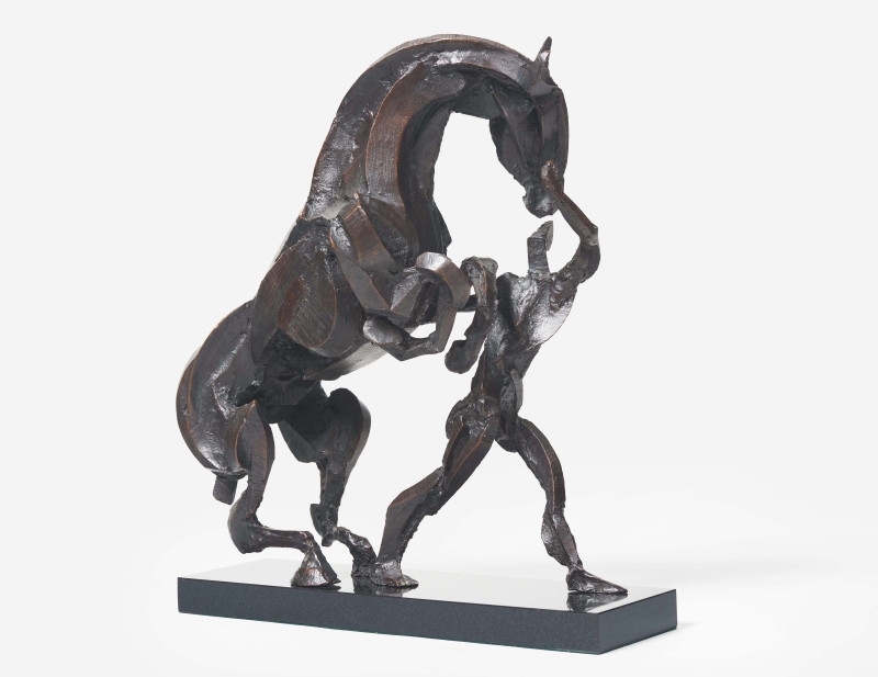 Sophie Dickens - Rearing Horse and Groom