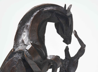 Sophie Dickens - Rearing Horse and Groom