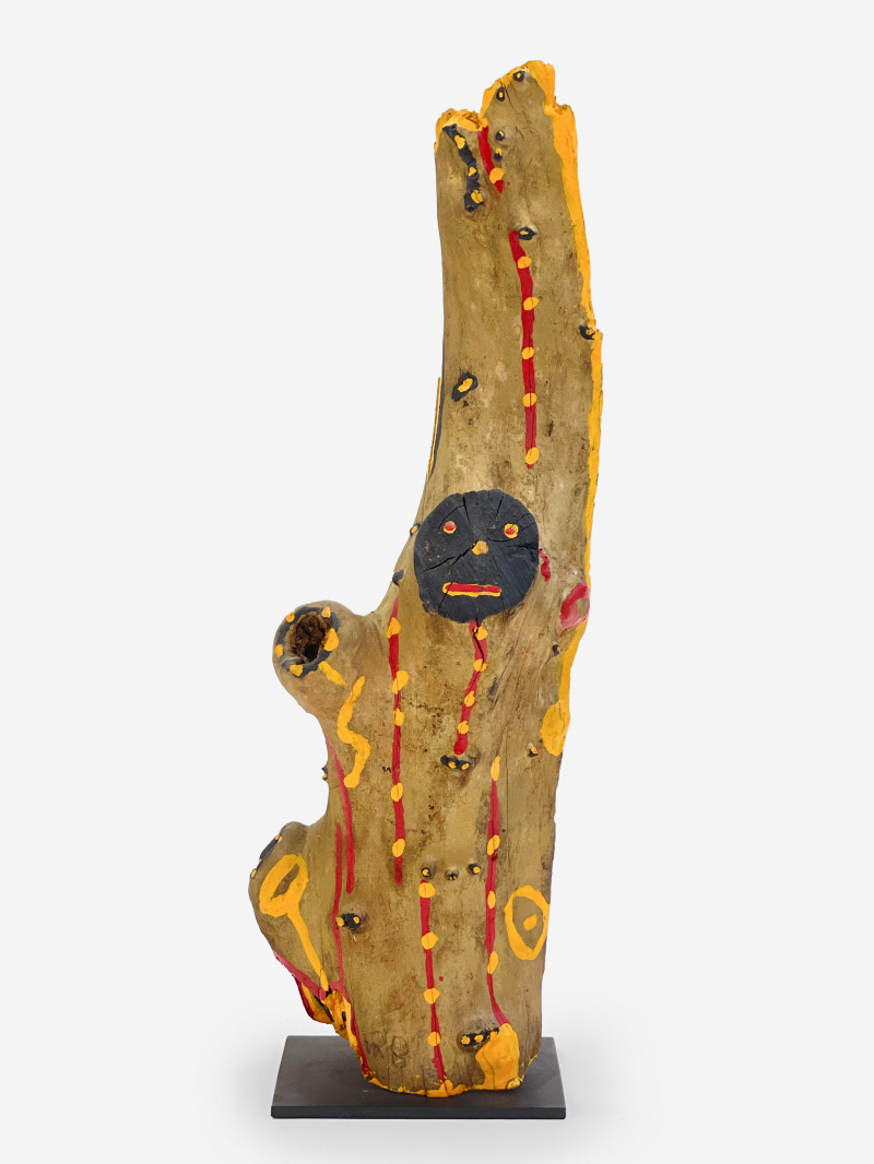 Unknown Artist - Untitled (Painted Tree Limb)