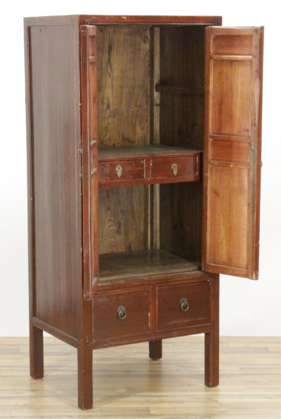 Chinese Painted Hardwood Armoire