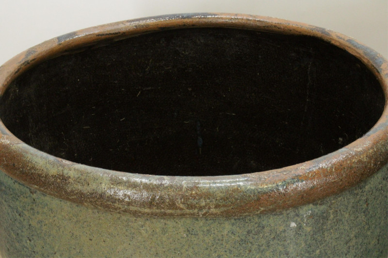 Pair of Large French Glazed Terra Cotta Planters