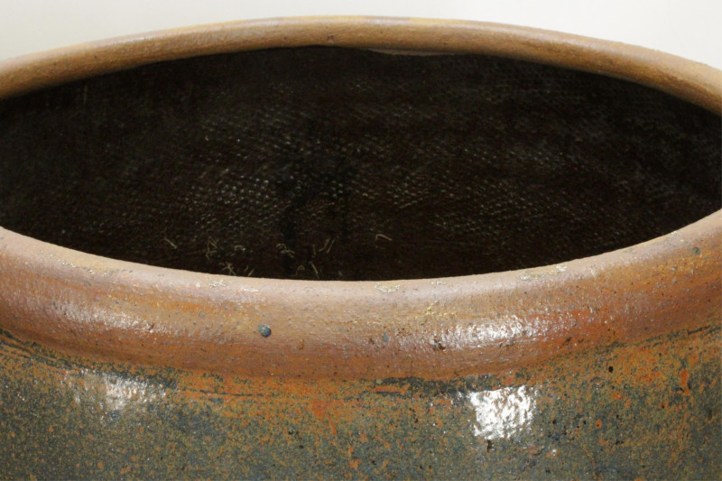 Pair of Large French Glazed Terra Cotta Planters