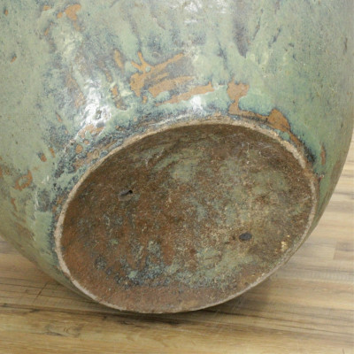 Pair of Large French Glazed Terra Cotta Planters