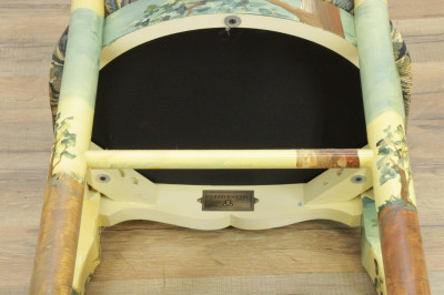 Mackenzie Childs &apos;Forest Fish&apos; High Back Bar Stool