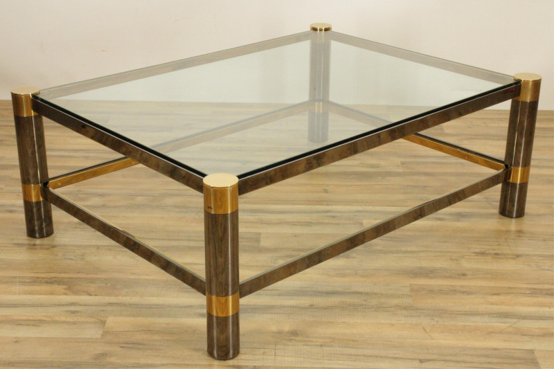 Karl Springer Style Coffee Table