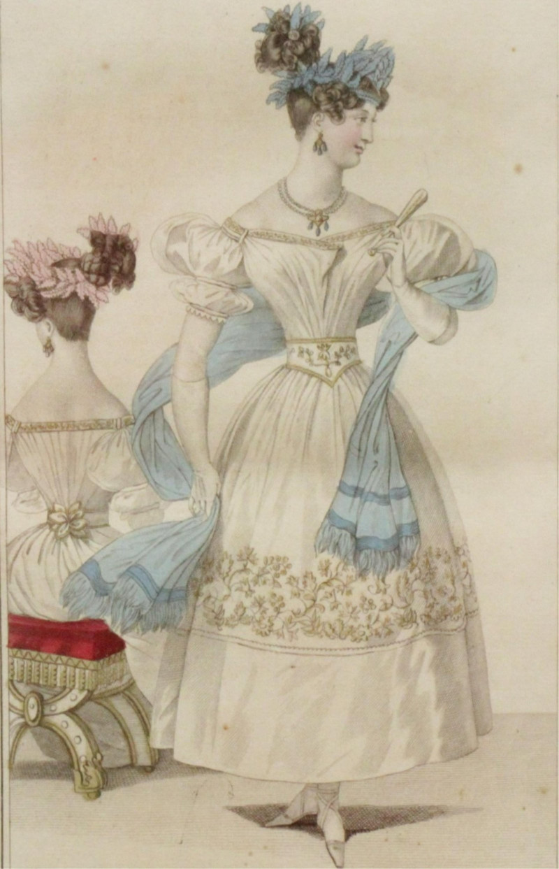 8 Modes de Paris Hand Colored Engravings