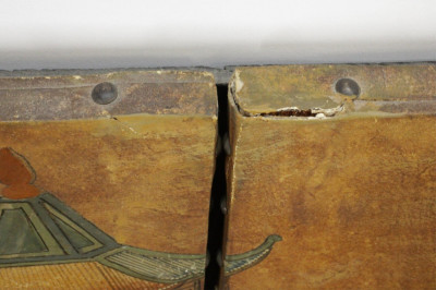 Chinese Paint Decorated 4 Panel Screen