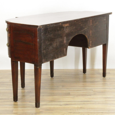 George III Mahogany Inlaid Bow Front Sideboard