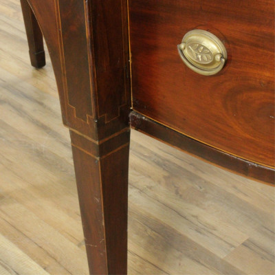 George III Mahogany Inlaid Bow Front Sideboard