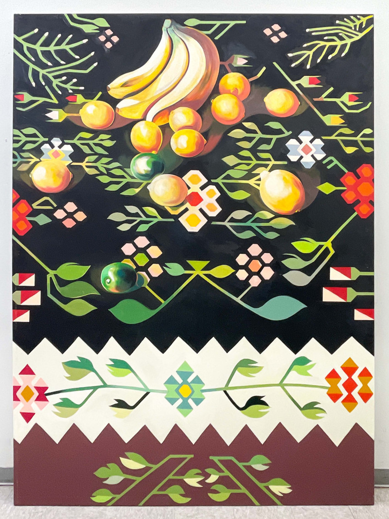 Lowell Nesbitt - Fruit on Romanian Rug II