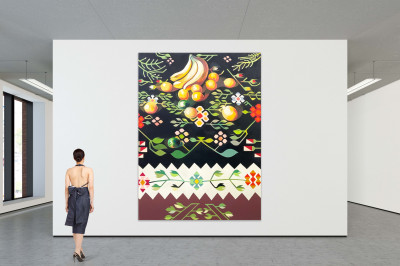 Lowell Nesbitt - Fruit on Romanian Rug II