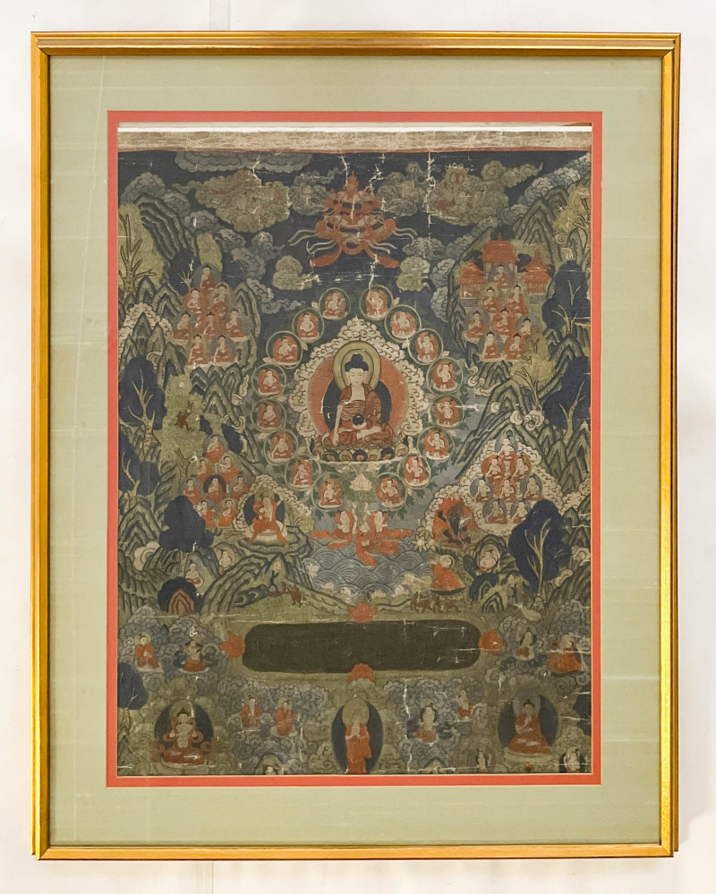 Tibetan Thangka of Shakyamuni Buddha