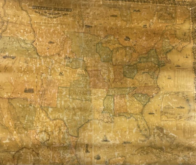 [WALL MAP]. Colton&apos;s map of the U.S.A . NY: 1853