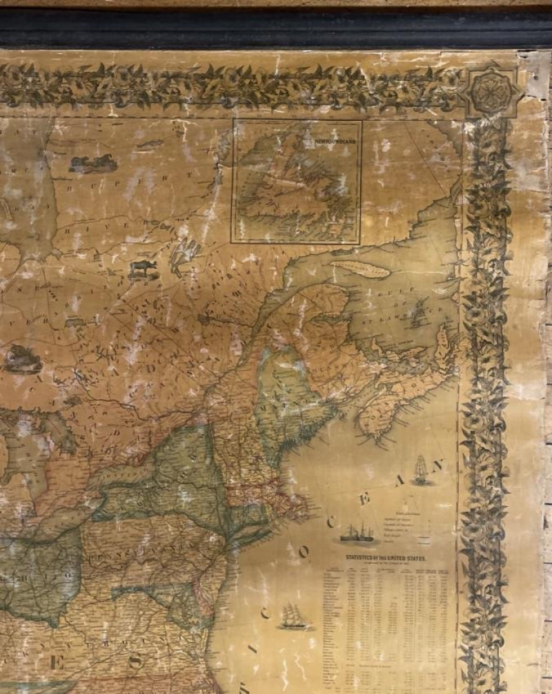 [WALL MAP]. Colton&apos;s map of the U.S.A . NY: 1853