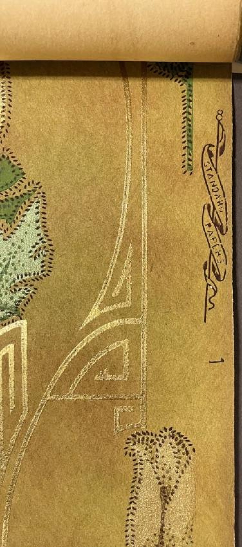 STANDARD PAPER (makers) Art Deco Wallpaper Roll 30ft
