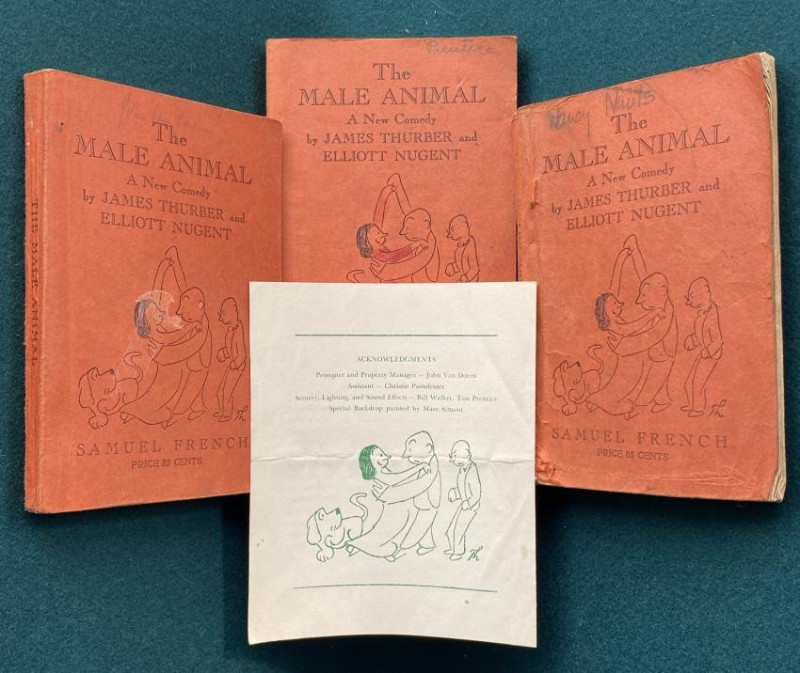 THURBER Male Animal (3 assoc. copies) + program