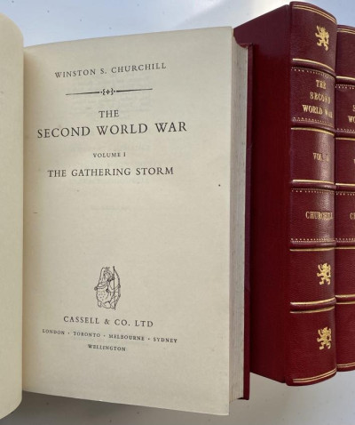 BINDING W.S. CHURCHILL Second World War 6 vol 1st eds