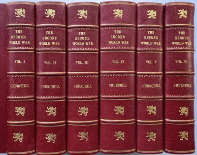 BINDING W.S. CHURCHILL Second World War 6 vol 1st eds