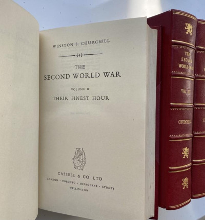 BINDING W.S. CHURCHILL Second World War 6 vol 1st eds
