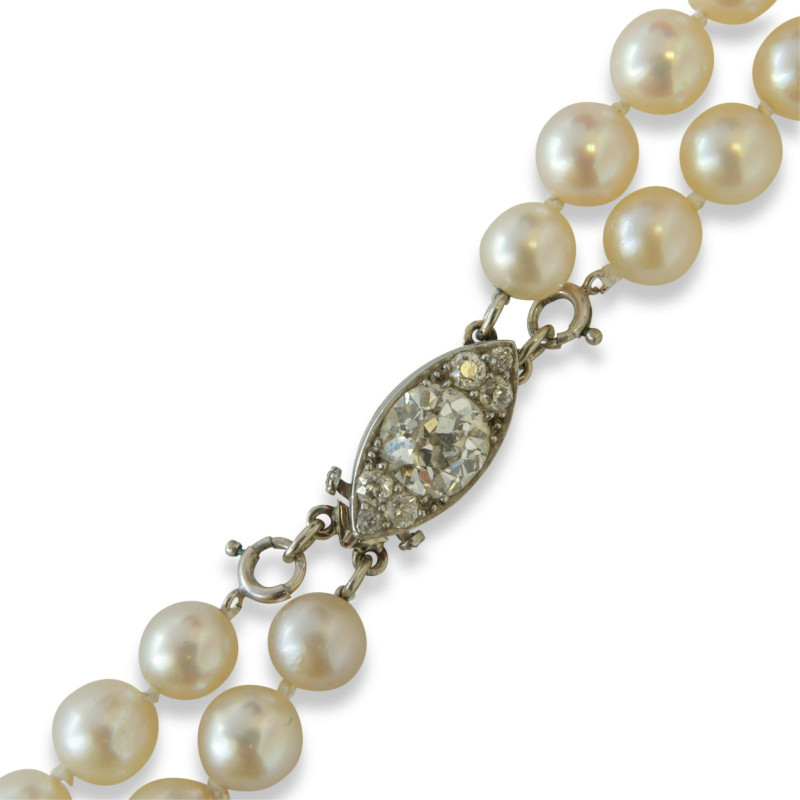 1 ct Diamond and Pearl Necklace