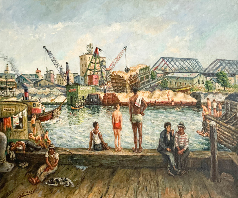 Saul Kovner - Harlem River Front