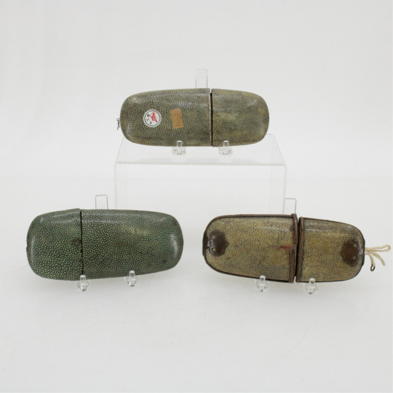 Group of 3 Sting Ray Skin Inro Boxes