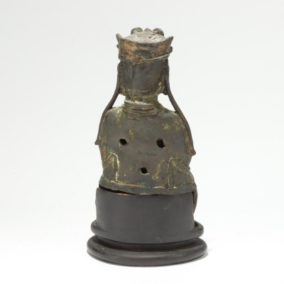Chinese Bronze Seated Official