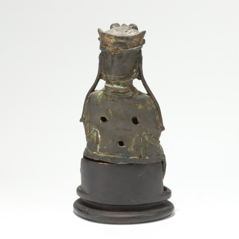 Chinese Bronze Seated Official